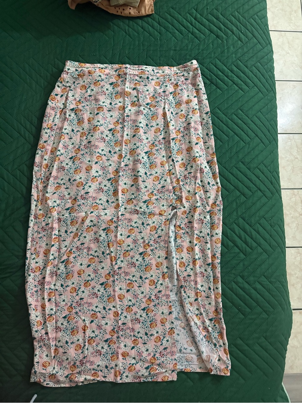 Floral Pink Midi Skirt